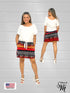2 tier Skort with side seam pockets and elasticized waist line - SH011
